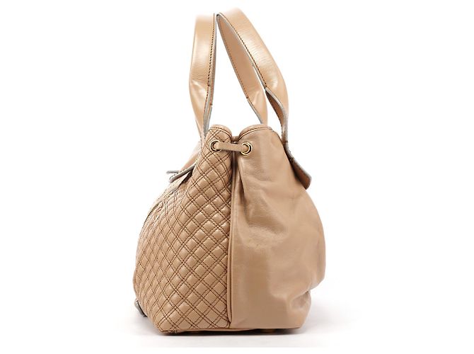 Marc Jacobs Borsa Tote Irina con borchie in pelle beige - vista 2
