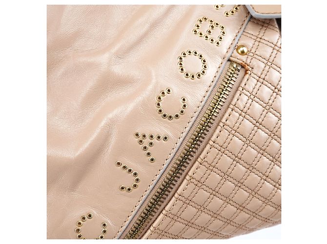 Marc Jacobs Borsa Tote Irina con borchie in pelle beige - vista 5