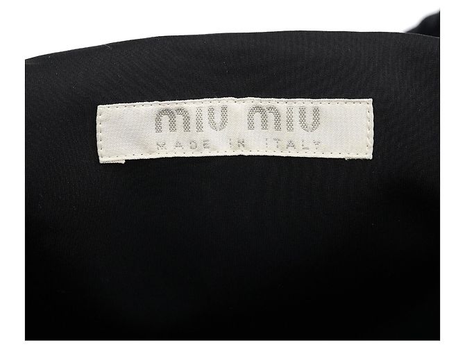 Miu Miu Borsa a tracolla tattica in nylon nero - vista 14