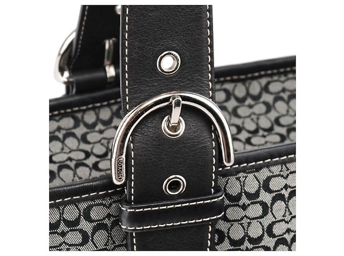Coach 6383 Grey Black Signature Soho Tote Bag - vista 6