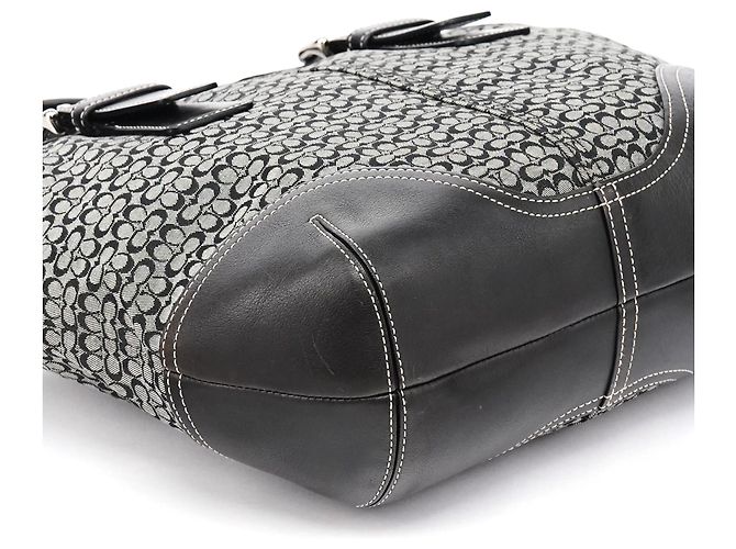 Coach 6383 Grey Black Signature Soho Tote Bag - vista 7