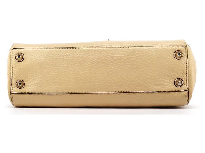 Coach Borsa Tote Hamptons in pelle martellata beige F13087 - vista 4