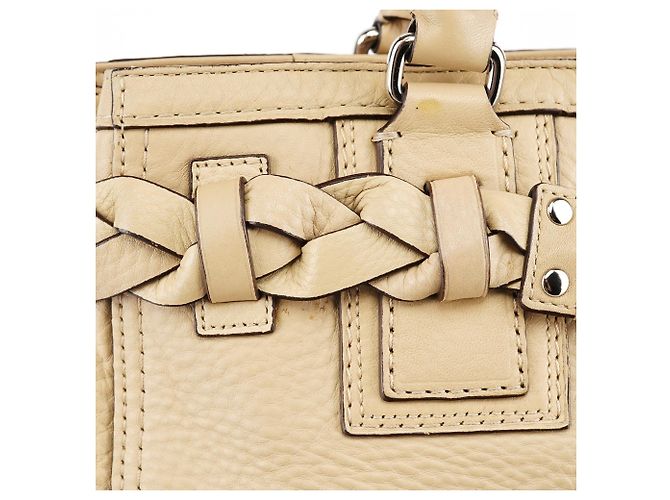 Coach Borsa Tote Hamptons in pelle martellata beige F13087 - vista 8