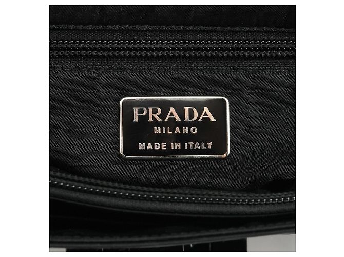 Prada Borsa con manico in nylon Tessuto Spazzolato nero - vista 12