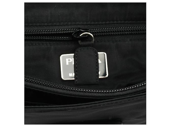 Prada Borsa con manico in nylon Tessuto Spazzolato nero - vista 13