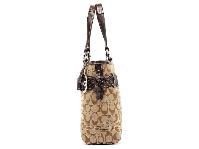Coach Borsa Tote Soho Signature 5088 Beige Brown - vista 2
