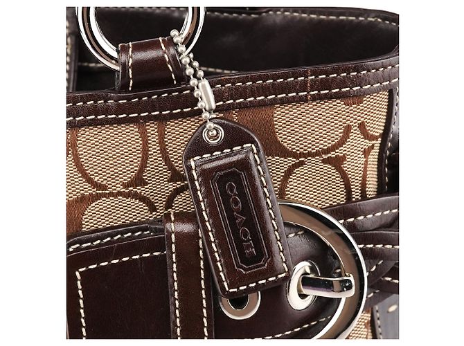 Coach Borsa Tote Soho Signature 5088 Beige Brown - vista 5