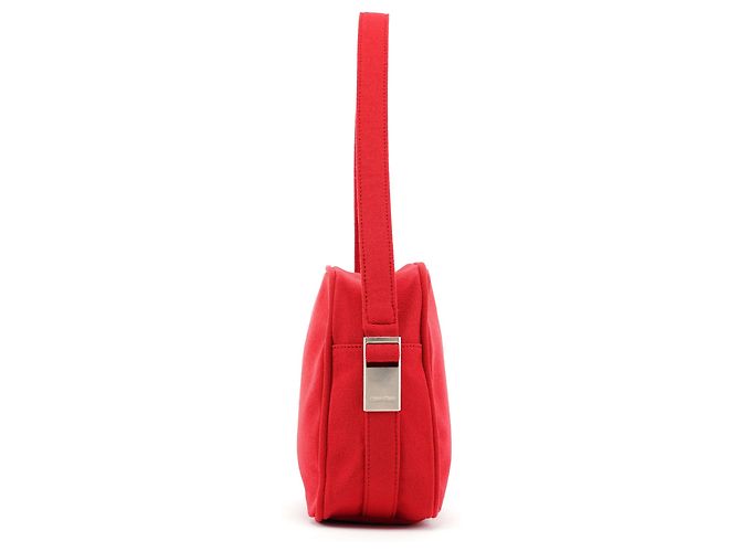 Miu Miu Vintage rote Nylon-Schultertasche - Ansicht 2