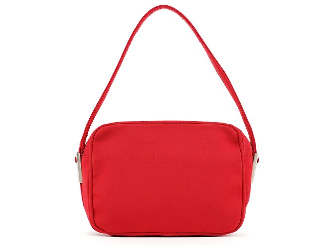 Miu Miu Vintage rote Nylon-Schultertasche - Ansicht 3