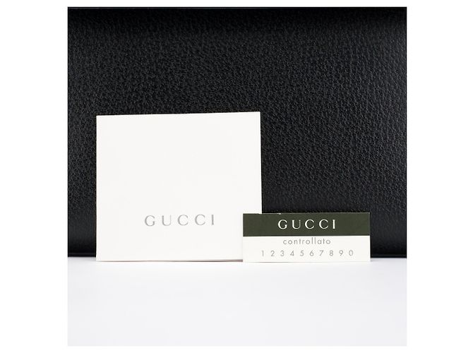 Bamboo Gucci Borsa in pelle nera con manico in bambù - vista 12