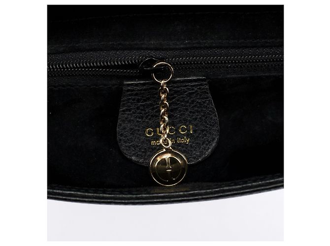 Bamboo Gucci Borsa in pelle nera con manico in bambù - vista 15