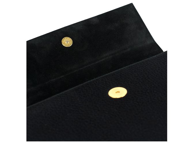 Bamboo Gucci Borsa in pelle nera con manico in bambù - vista 17