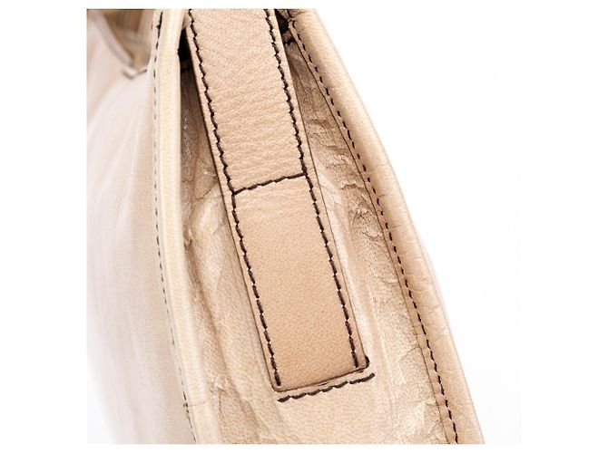 Miu Miu Borsa a tracolla hobo in pelle di agnello beige - vista 12
