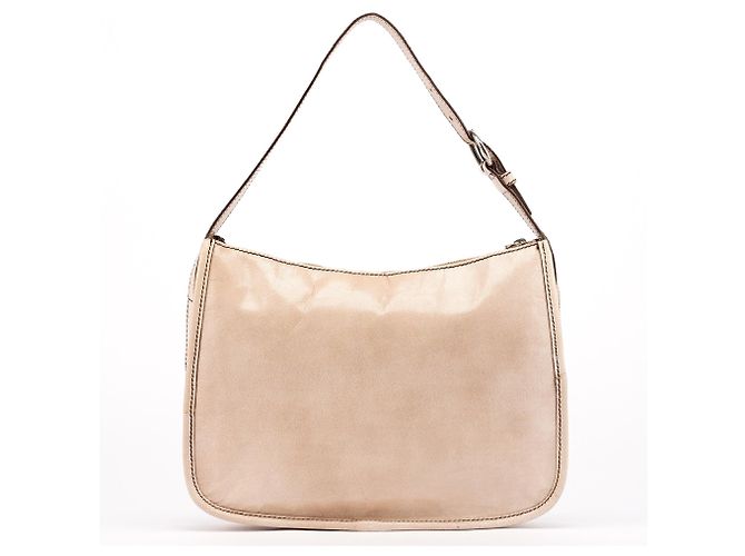 Miu Miu Borsa a tracolla hobo in pelle di agnello beige - vista 3
