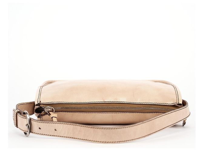 Miu Miu Borsa a tracolla hobo in pelle di agnello beige - vista 4
