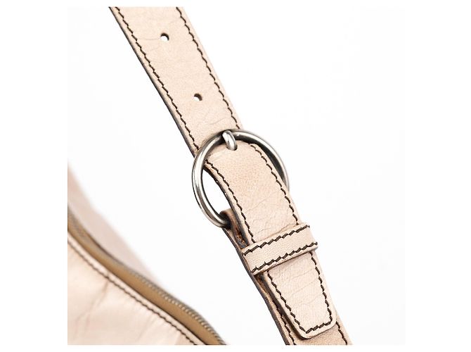 Miu Miu Borsa a tracolla hobo in pelle di agnello beige - vista 8