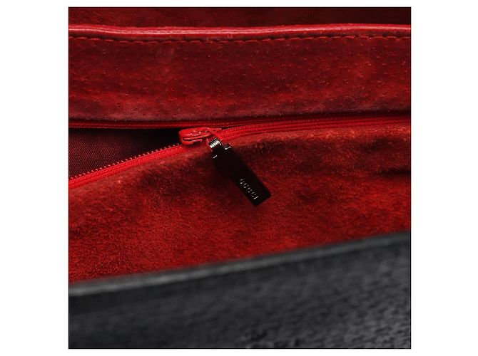 Bamboo Gucci 002 1060 Borsa Tote in pelle nera con bambù - vista 12