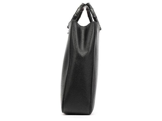 Bamboo Gucci 002 1060 Borsa Tote in pelle nera con bambù - vista 2