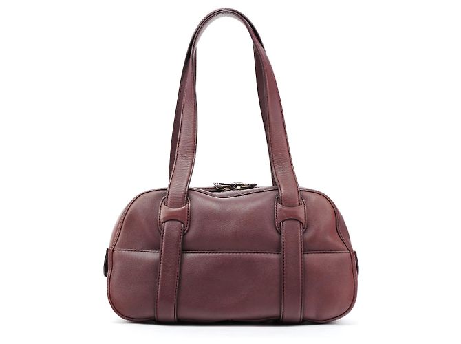 Marc Jacobs Bolsa Bowling em couro roxo com fivela - vista 3