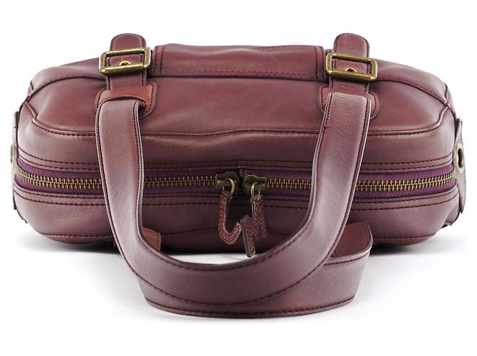 Marc Jacobs Bolsa Bowling em couro roxo com fivela - vista 4