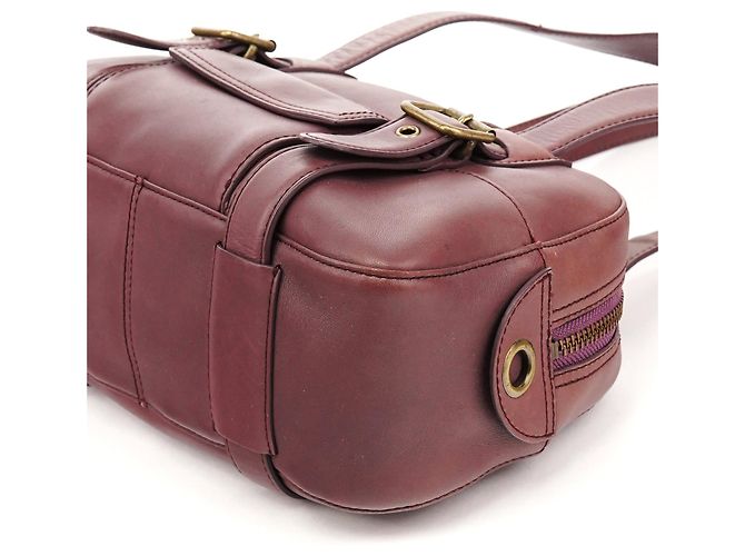 Marc Jacobs Bolsa Bowling em couro roxo com fivela - vista 9