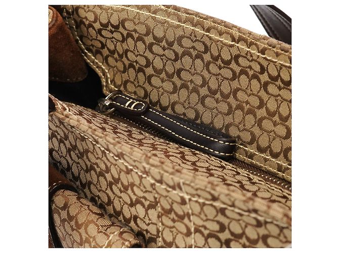 Coach Borsa Tote Soho Signature 6427 Beige Brown - vista 10