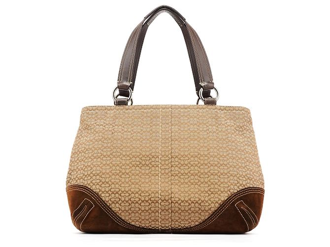 Coach Borsa Tote Soho Signature 6427 Beige Brown - vista 3