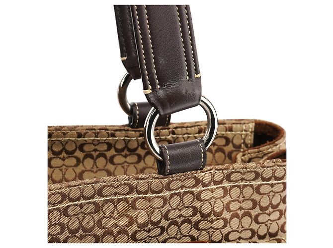 Coach Borsa Tote Soho Signature 6427 Beige Brown - vista 6
