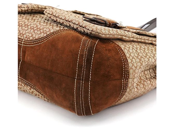 Coach Borsa Tote Soho Signature 6427 Beige Brown - vista 8