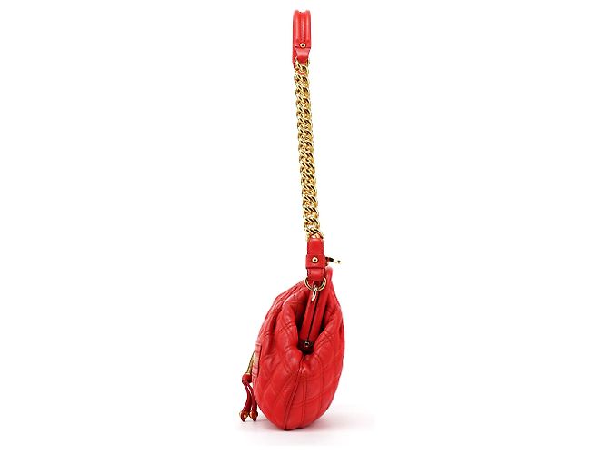 Marc Jacobs Picca borsa a tracolla Little Stam in pelle matelassé rossa - vista 2
