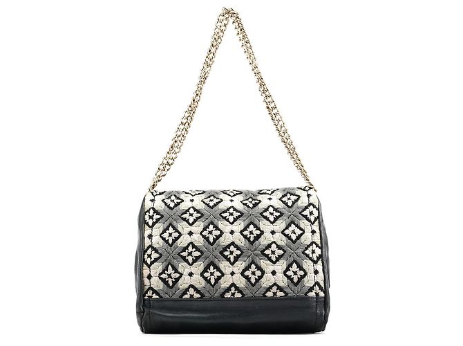 Chloé Graue Schultertasche aus Wollstrick mit Kette - Ansicht 3