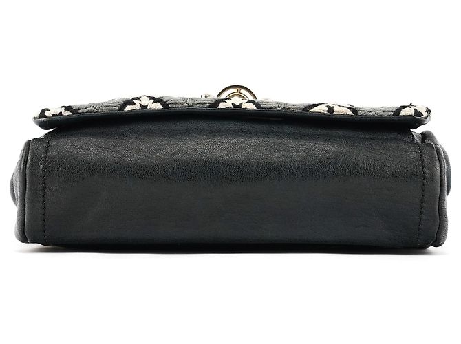 Chloé Graue Schultertasche aus Wollstrick mit Kette - Ansicht 5