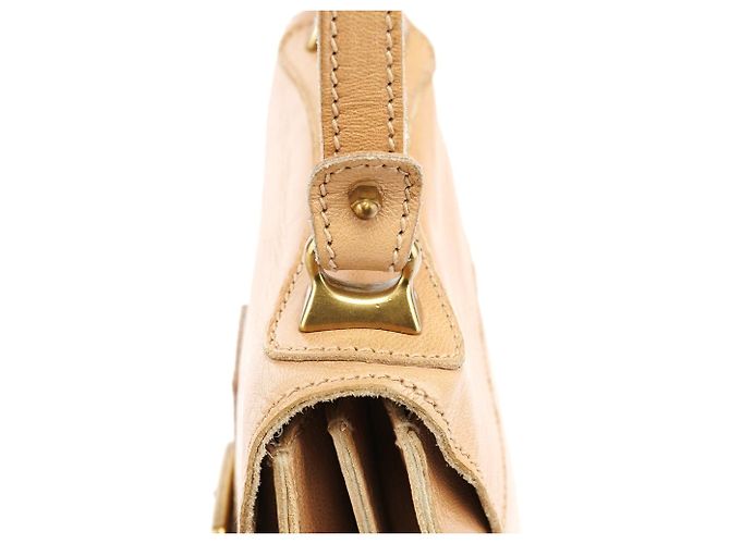 Miu Miu Borsa a tracolla in pelle beige - vista 8
