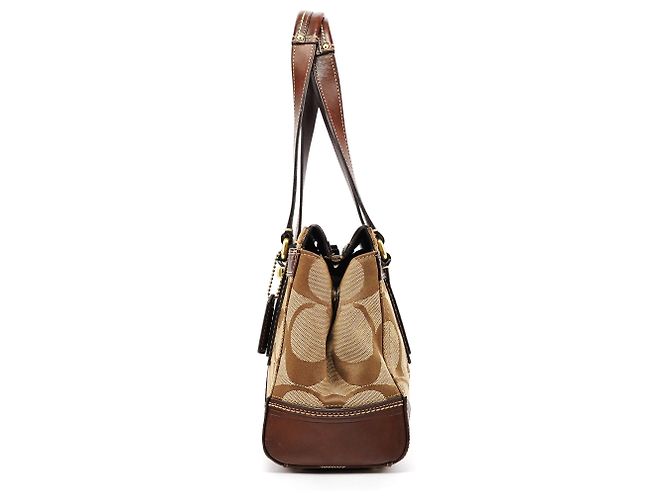 Coach 11620 Borsa Tote Signature Turnlock Beige Tan - vista 2