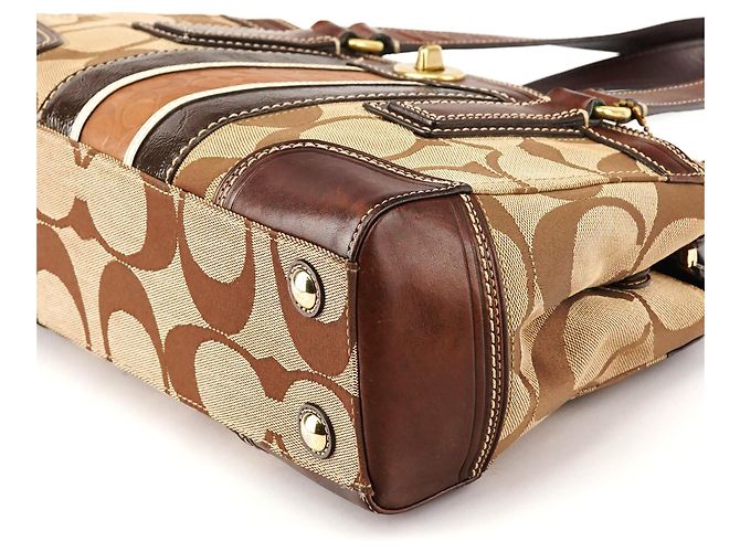 Coach 11620 Borsa Tote Signature Turnlock Beige Tan - vista 9