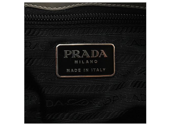 Prada Borsa a tracolla 1998 Grey Vitello Metallo - vista 14