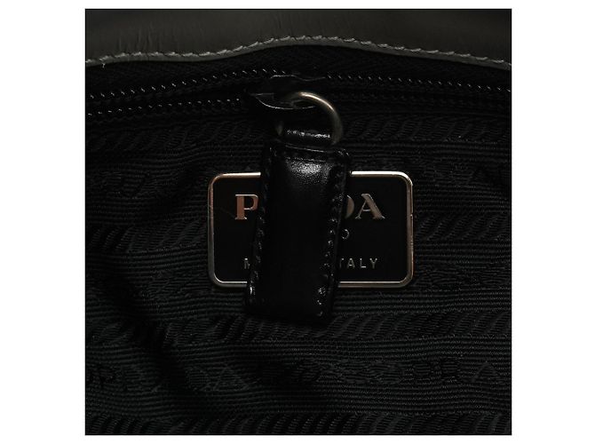 Prada Borsa a tracolla 1998 Grey Vitello Metallo - vista 15
