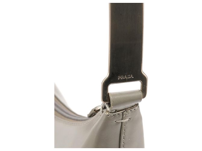 Prada Borsa a tracolla 1998 Grey Vitello Metallo - vista 8