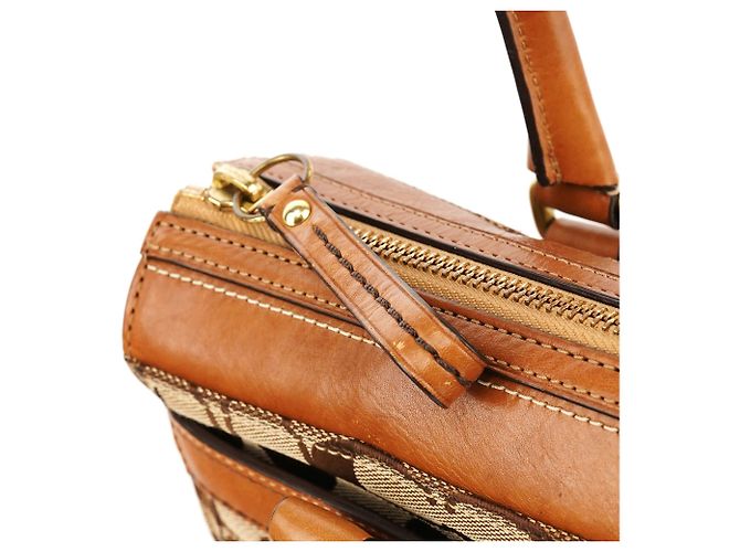 Coach 11062 Borsa Tote Signature Turnlock Beige Tan - vista 8