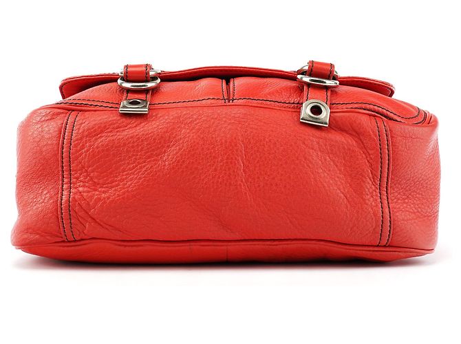 Marc by Marc Jacobs Borsa a tracolla in pelle rossa multi-tasche - vista 5