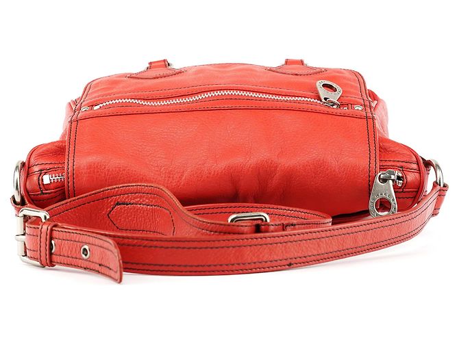 Marc by Marc Jacobs Borsa a tracolla in pelle rossa multi-tasche - vista 6