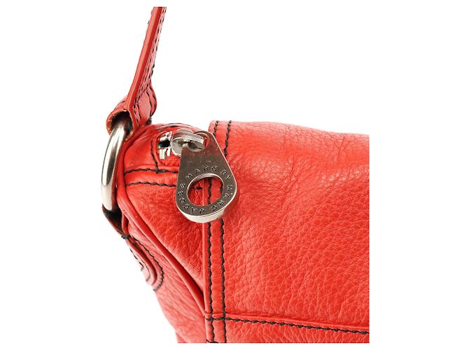 Marc by Marc Jacobs Borsa a tracolla in pelle rossa multi-tasche - vista 8