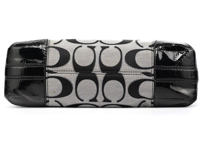 Coach Borsa a tracolla 19758M Grey Black Signature Turnlock - vista 4