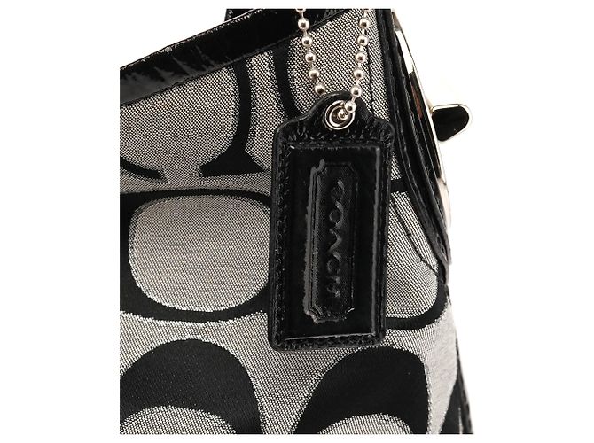 Coach Borsa a tracolla 19758M Grey Black Signature Turnlock - vista 5