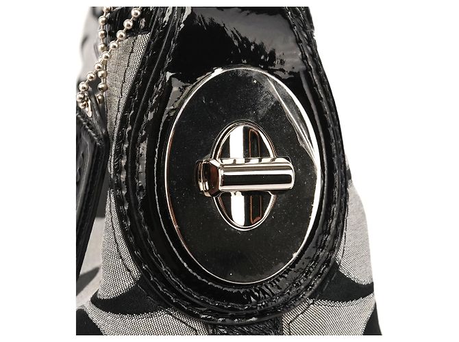 Coach Borsa a tracolla 19758M Grey Black Signature Turnlock - vista 6
