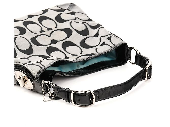 Coach Borsa a tracolla 19758M Grey Black Signature Turnlock - vista 9