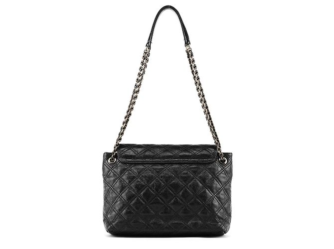 Marc Jacobs  mala de ombro em pele acolchoada preta com corrente - vista 3