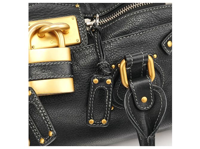 Chloé Borsa a tracolla Paddington in pelle nera - vista 10