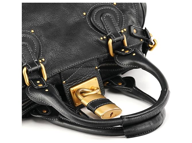 Chloé Borsa a tracolla Paddington in pelle nera - vista 13