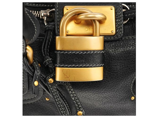 Chloé Borsa a tracolla Paddington in pelle nera - vista 6